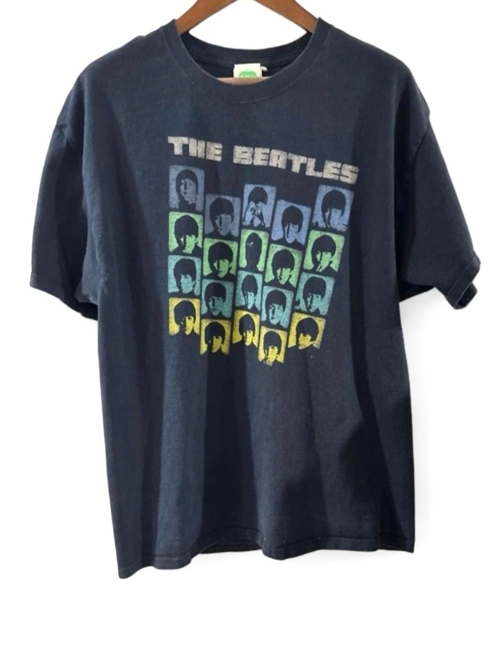 Vintage Y2K The Beatles Black Graphic T-Shirt Size Men’s XL